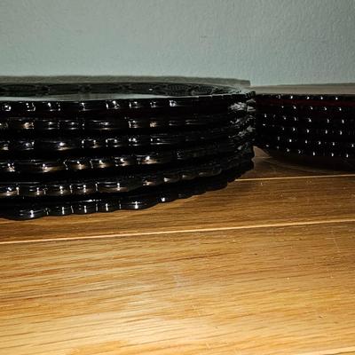 Avon Cape cod Ruby red dinner and Dessert plates 6 each - total of 12