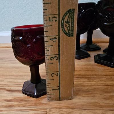 Avon Cape cod Ruby red Goblets 12 total 5" and 6"