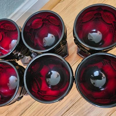 Avon Cape cod Ruby red Goblets 12 total 5" and 6"