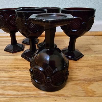 Avon Cape cod Ruby red Goblets 12 total 5" and 6"