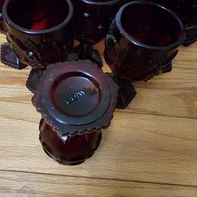 Avon Cape cod Ruby red Goblets 12 total 5" and 6"