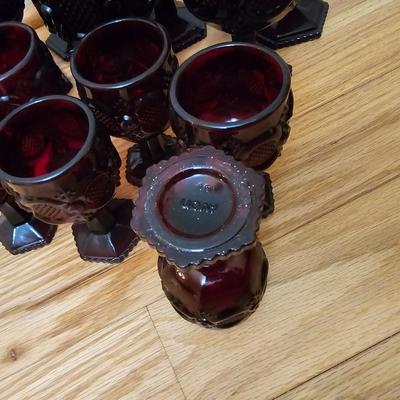 Avon Cape cod Ruby red goblets 12 total 5" and 6"