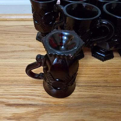 Avon Cape cod Ruby red Mugs and pitcher