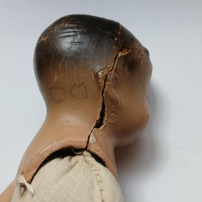 Antique baby dolls over 70 years old! 1930's Bisque doll and an early era African American doll