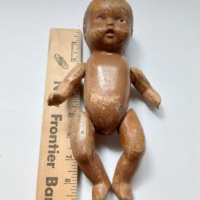 Antique baby dolls over 70 years old! 1930's Bisque doll and an early era African American doll