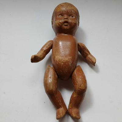 Antique baby dolls over 70 years old! 1930's Bisque doll and an early era African American doll