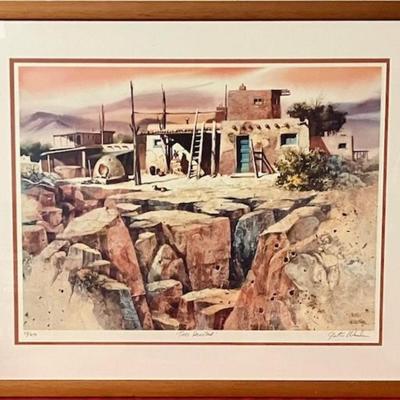 Southwest Painting By Gustave Wander Signed Lithograph