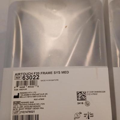 Two Airtouch F20 Frame System Size Medium 63022 ResMed Airtouch F20