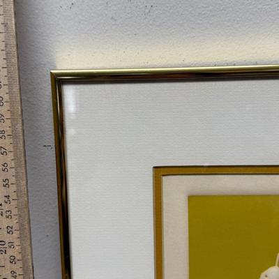 MCM Framed Art: "On the Ball" Lithograph by MAR