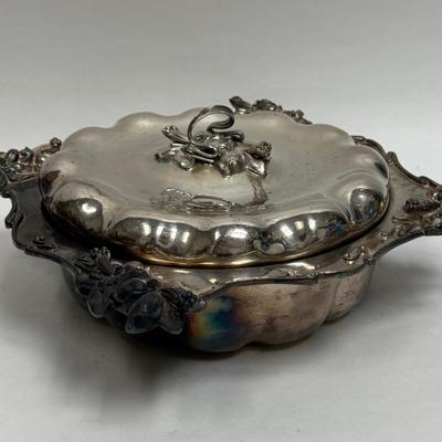 Vintage Meriden Silver-plate Serving Bowl and Lid