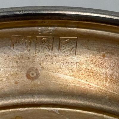 Silver Plated Copper Antique Pedestal Based Serving Bowl