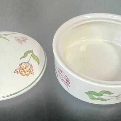 Vintage Tiffany & Co Tulip Trinket Round Box 5"