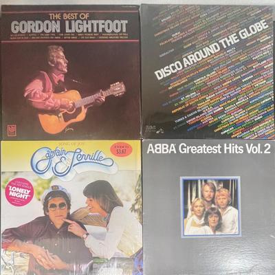 Vintage Vinyl Album Lot: ABBA, Gordon Lightfoot, Captain & Tennille, and Disco Around the Globe
