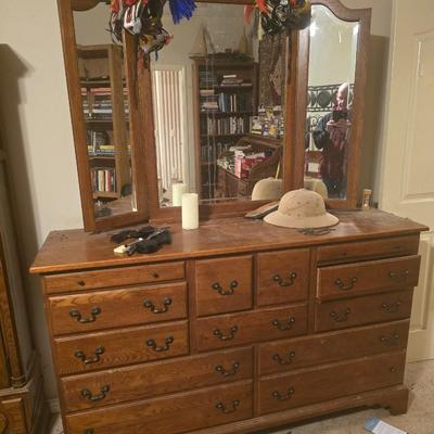 Dresser with mirror