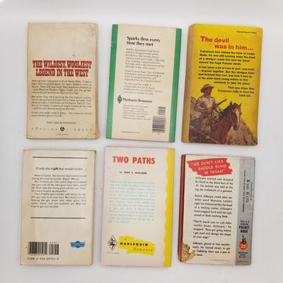 Lot of 12 Vintage Books Paperbacks/ Softcovers Westerns Romance Novels Novellas (Mustang Mesa,, Harlequin Romance, Sweet Dreams Teen)