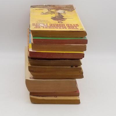 Lot of 12 Vintage Books Paperbacks/ Softcovers Westerns Romance Novels Novellas (Mustang Mesa,, Harlequin Romance, Sweet Dreams Teen)