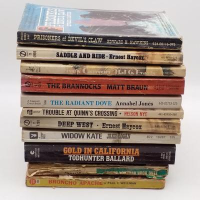 Lot of 11 Vintage Paperbacks / Softcovers / Novels / Novellas / Westerns / Romance (Regency Bronco Apache)