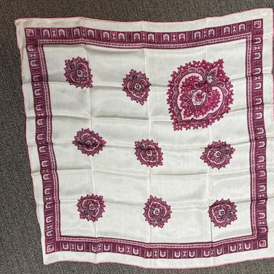 Vintage Scarf Lot - pinks! Some silk!