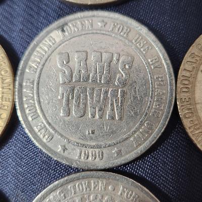 Collection of 29 Vintage Las Vegas & Other Casino Slot Machine $1 Coin Tokens