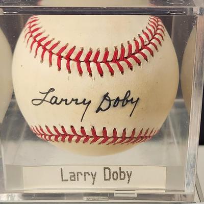 Larry Doby Signed Autographed Baseball in Collector Case