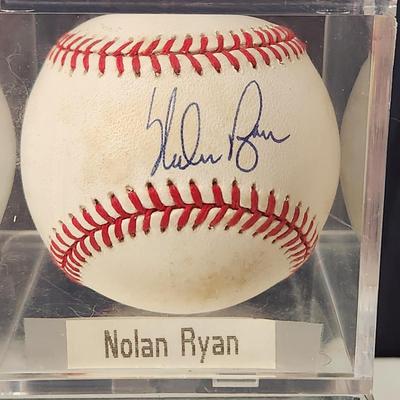 Nolan Ryan Signed Autographed Baseball in Collector Case