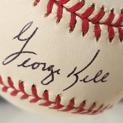 George Kell Signed Autographed Baseball in Collector Case