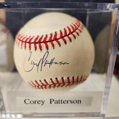 Corey Patterson Signed Autographed Baseball in Collector Case