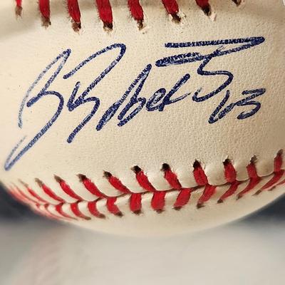 Brian Roberts Signed Autographed Baseball in Collector Case