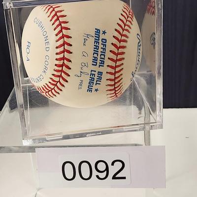 Brian Roberts Signed Autographed Baseball in Collector Case