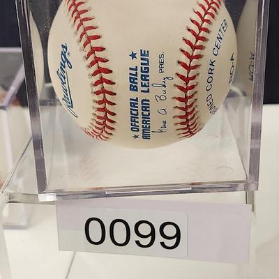 Troy Percival Signed Autographed Baseball in Collector Case