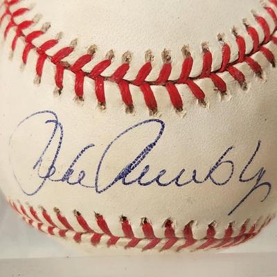 Mike Trombley Signed Autographed Baseball in Collector Case