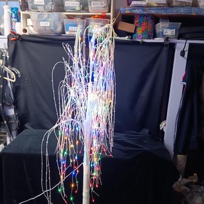 WEEPING COLORED OR CLEAR LIGHTED TREE INSIDE OR OUTSIDE