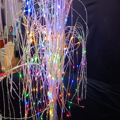 WEEPING COLORED OR CLEAR LIGHTED TREE INSIDE OR OUTSIDE