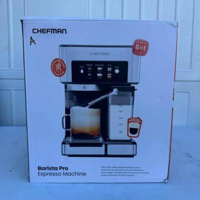 A - Chefman 1.8L Barista Pro Espresso Machine in Stainless Steel Finish