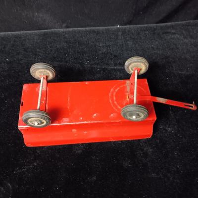 HUBLEY METAL TOY TRAILERS AND AN ERTL JOHN DEERE COMBINE
