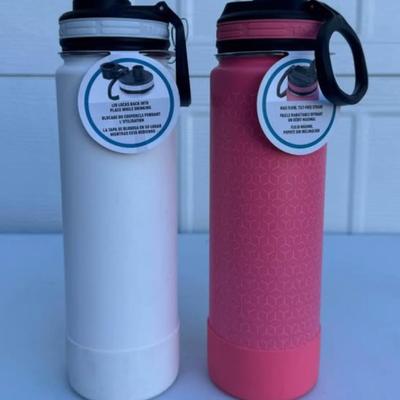 ThermoFlask 24 oz Double Wall Vacuum Insulated Stainless Steel 2-Pack of Water Bottles