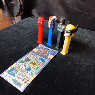 BATMAN AND OTHER CHARACTER PEZ DISPENSERS