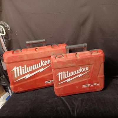 M18 FUEL 2 TOOL & 1/4" HEX IMPACT DRIVER KIT EMPTY MILWAUKEE CASES PLUS A TAPERING JIG
