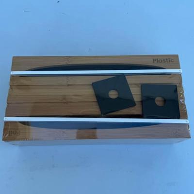 A - Seville Classics Bamboo Food Wrap Dispenser 2-piece Set