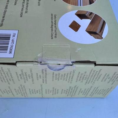 A - Seville Classics Bamboo Food Wrap Dispenser 2-piece Set