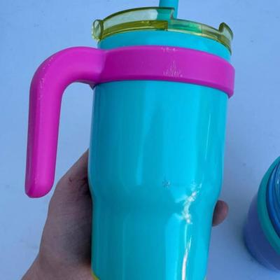 A - Reduce Coldee 14oz Stainless Steel Kids Tumblers Handles 2-pack
