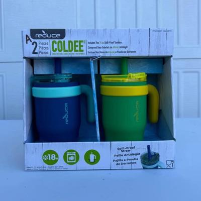 A - Reduce Coldee 14oz Stainless Steel Kids Tumblers Handles 2-pack