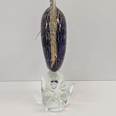 Murano Hand Blown Art Glass Swordfish Approx 14 1/2" Tall