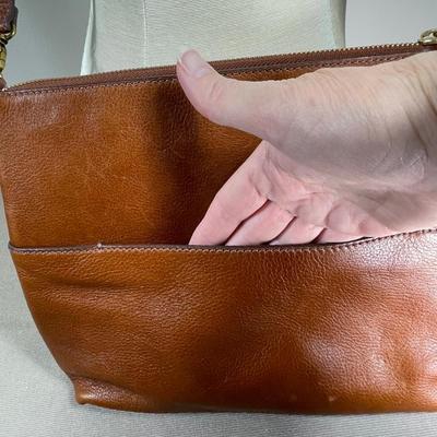 Fossil Brown Leather Crossbody Handbag