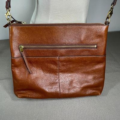 Fossil Brown Leather Crossbody Handbag
