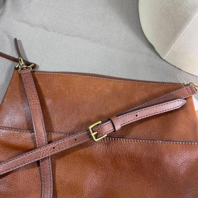 Fossil Brown Leather Crossbody Handbag