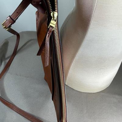 Fossil Brown Leather Crossbody Handbag
