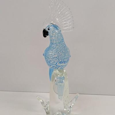 Sale Photo Thumbnail #996: Murano Art Glass Hand Blown Cockatoo Approx 15" Tall