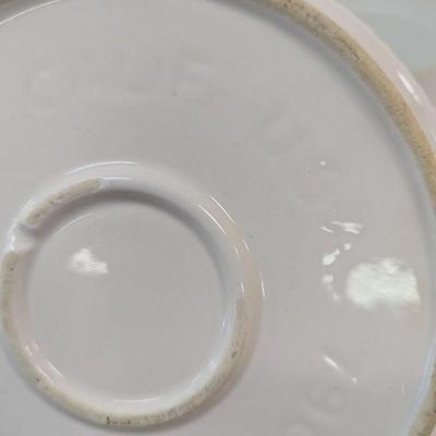 White Souffle Dishes and Salesman Sample Stove