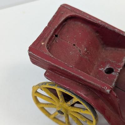 Friction Tin Plate Vintage Car & Cast/Tin Made In USA Horse & Buggy